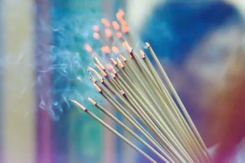 Incense is offering 스톡 사진