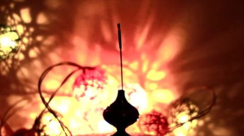 Incense rotating color light background 스톡 동영상 40761826