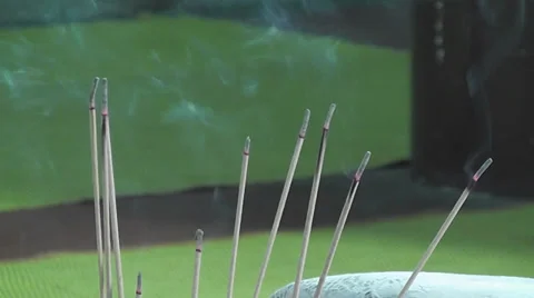 Incense smoke Stock Footage 39263977