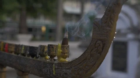 Incense smoke Stock Footage 81179747