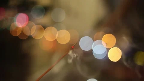 Incense stick and smoke Stock Footage 144813792