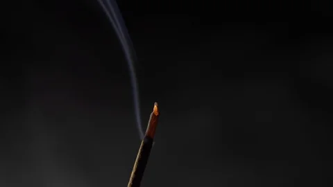 Incense stick is burning. Video stock 92109013