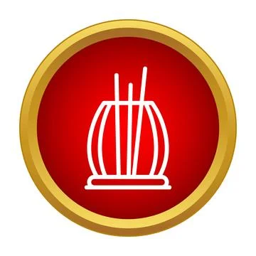 Incense stick holder icon symbolizing aroma therapy 库存插图