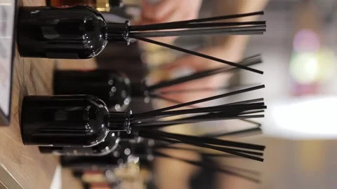 Incense sticks in a bottle, closeup. Stock-Footage 339383208