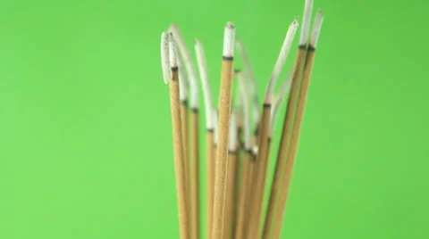 Incense sticks burning Stock Footage 60594968