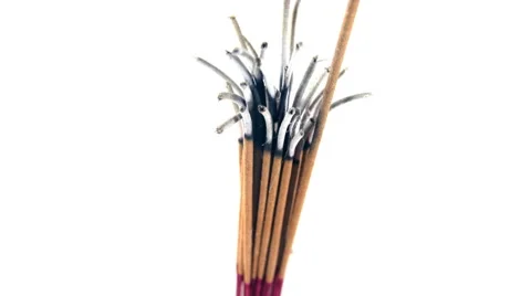 Incense sticks burning Stock Footage 60680363