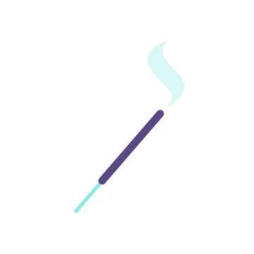 Incense sticks flat icon, vector illustration Stock Illustration