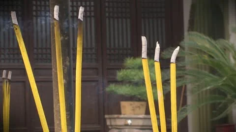 Incense sticks Stock Footage