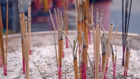 Incense sticks, slow motion Video stock 85949257