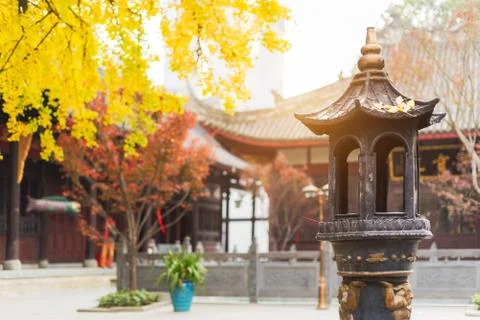 Incense tower in a buddhist temple Stock Photos