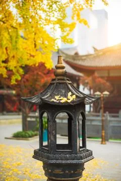 Incense tower in a buddhist temple 스톡 사진