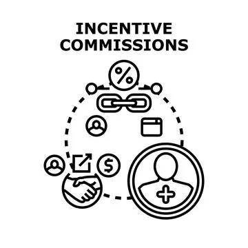 Incentive commissions program for sales compensation 스톡 일러스트