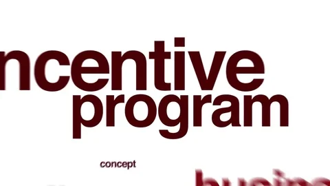 Incentive program animated word cloud. Stock Footage 70221369