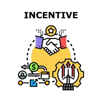 Incentive program driving business growth Stock Illustration