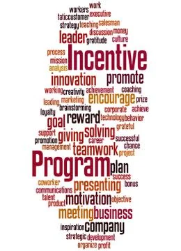 Incentive program, word cloud concept Stock Illustration