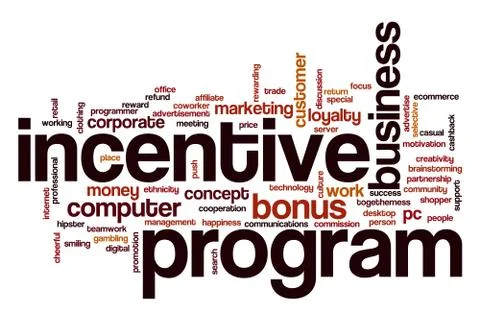 Incentive program word cloud Stock Illustration