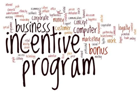 Incentive program word cloud Stock Illustration