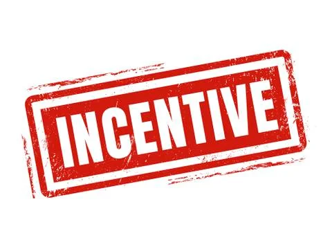 Incentive red stamp style Illustrazione stock