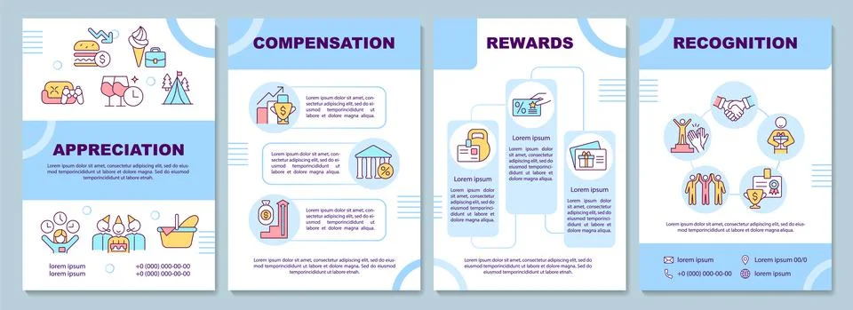 Incentives types brochure template Illustrazione stock
