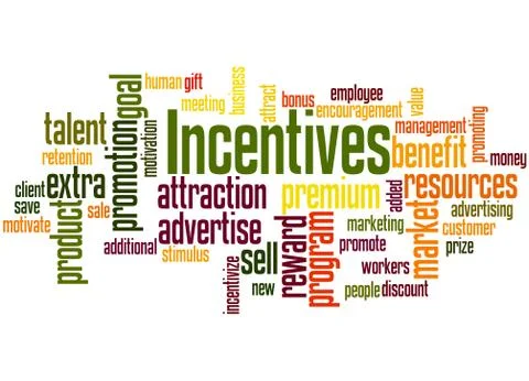 Incentives, word cloud concept イラスト素材