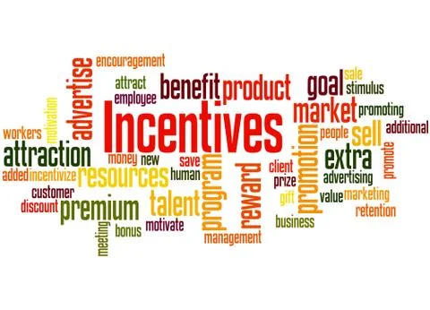 Incentives, word cloud concept イラスト素材