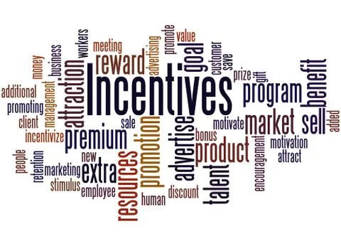 Incentives, word cloud concept イラスト素材