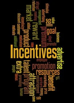 Incentives, word cloud concept イラスト素材