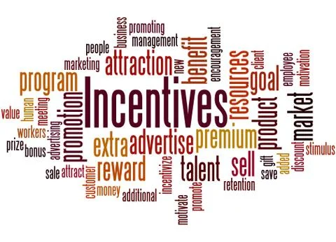 Incentives, word cloud concept イラスト素材