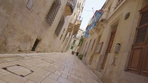 Inception, Vortex Shot of old town Birgu in Malta Stock Footage 240537650