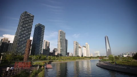 Incheon Song-Do 05 Stock Footage 144412907