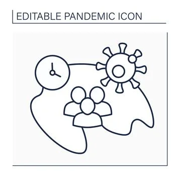 Incidence line icon Stock Illustration