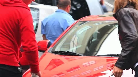 Incident with Car  Stock Footage 11894388