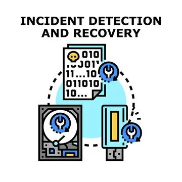 Incident detection data recovery and digital security Stock-Illustration