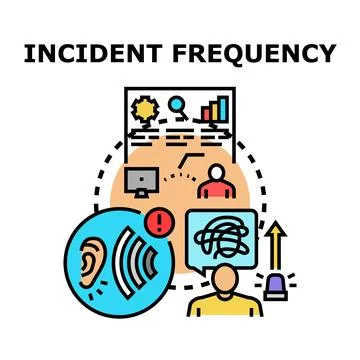 Incident frequency analysis and risk management concept イラスト素材
