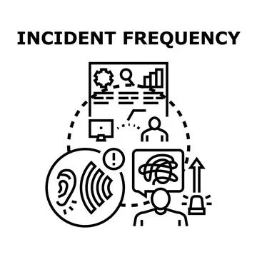 Incident frequency analysis and risk management concept Stock Illustration