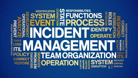 Incident management animated word cloud,animation tag kinetic typography loop. Stock Footage 277965002