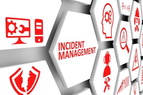 INCIDENT MANAGEMENT concept cell background 3d illustration Stock Illustration