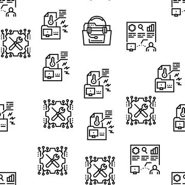 Incident Management Vector Seamless Pattern イラスト素材