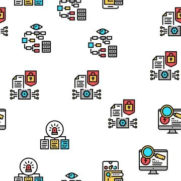 Incident Management Vector Seamless Pattern Stock Illustration