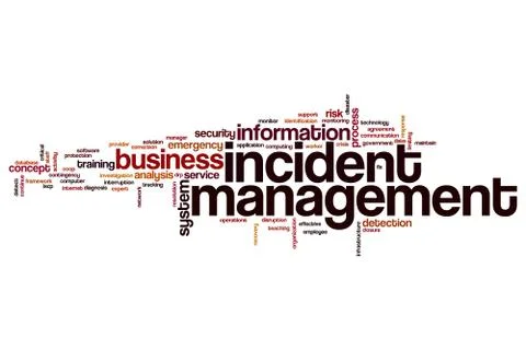 Incident management word cloud Stock Illustration