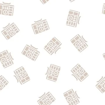 Incident notification glyph vector seamless pattern flat Stock Illustration