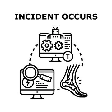 Incident occurring concept system anomaly risk Stock Illustration