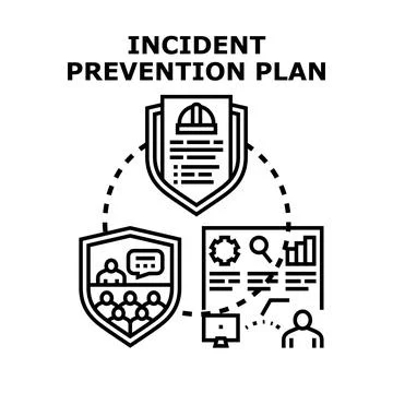 Incident prevention plan preparing for safety in workplace 스톡 일러스트