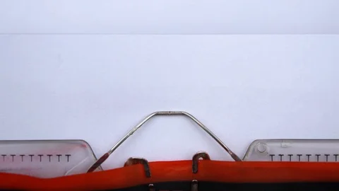 Incident report - phrase printed on an old typewriter in red letters, close up. Stock Footage 126644818