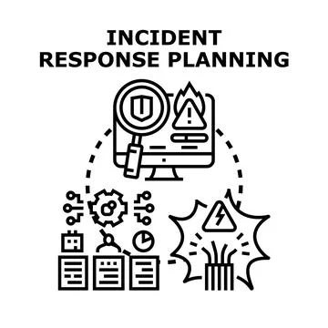 Incident response planning managing cyber security threats イラスト素材