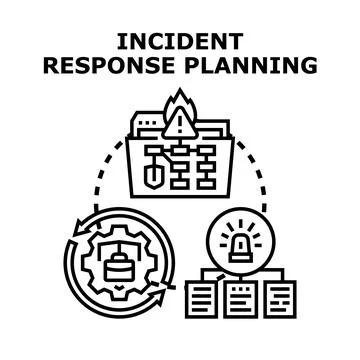 Incident response planning managing system security alert 스톡 일러스트
