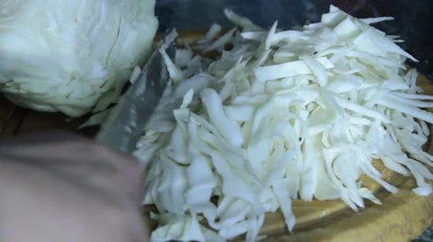 Incised cabbage Stock Footage 48374292