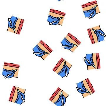 Incision surgery vector seamless pattern Stock Illustration