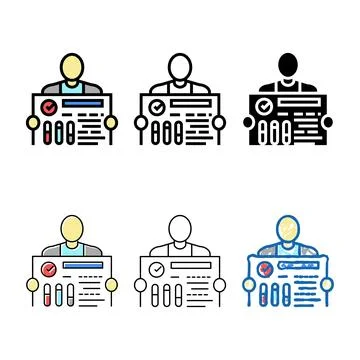 Include industry expert color icon series vector Illustrazione stock