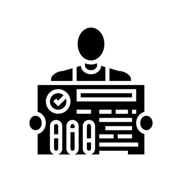 Include industry expert glyph icon vector illustration Illustrazione stock